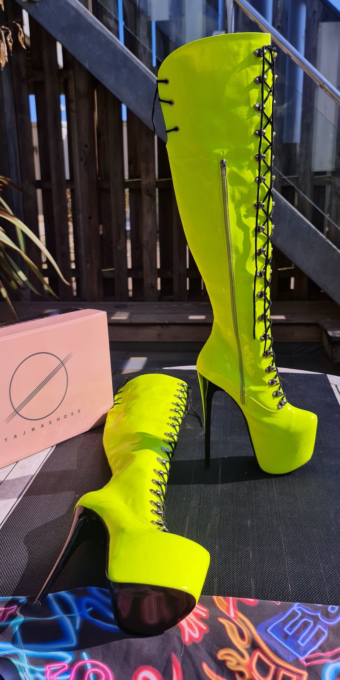 neon-yellow-military-style-high-heel-platform-boots-over-the-knee-tajna-club-bondage-lace-up