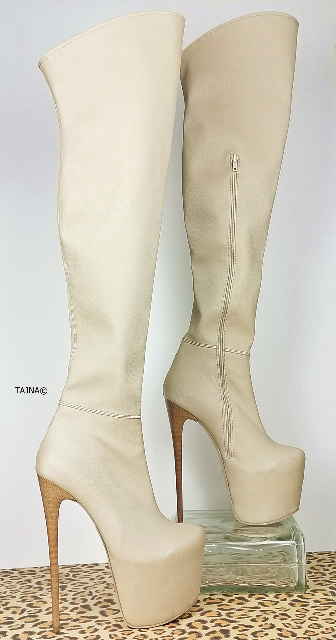 Nude women in thigh high boots clearance