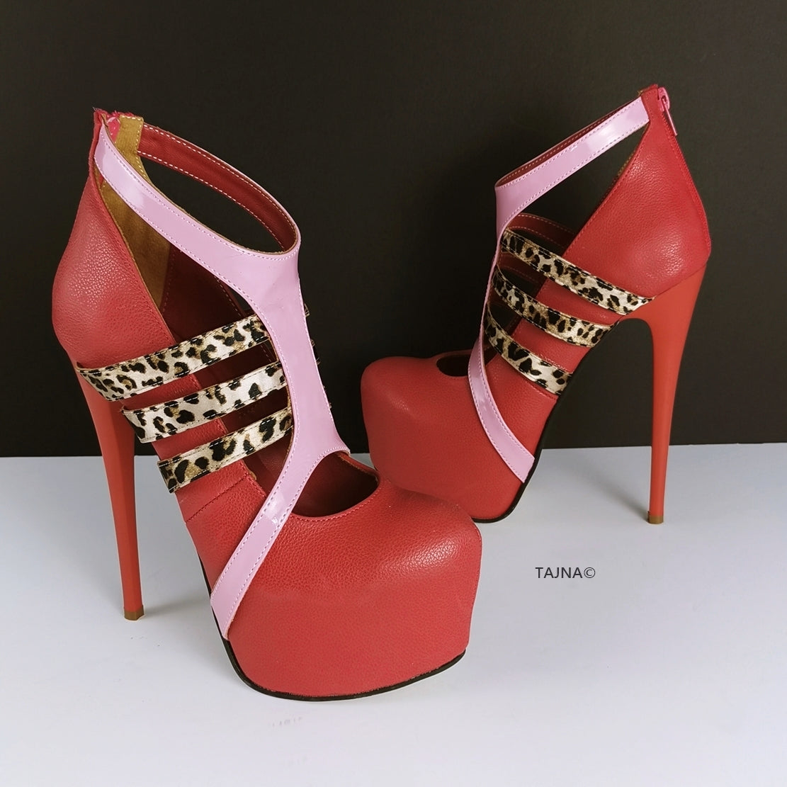 Red and leopard shoes shop