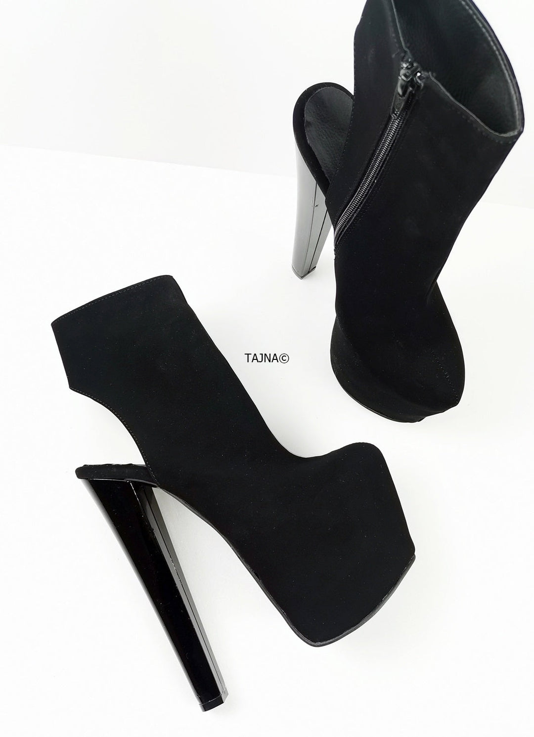 Sling Back Closed Toe Ankle Heels - Tajna Club