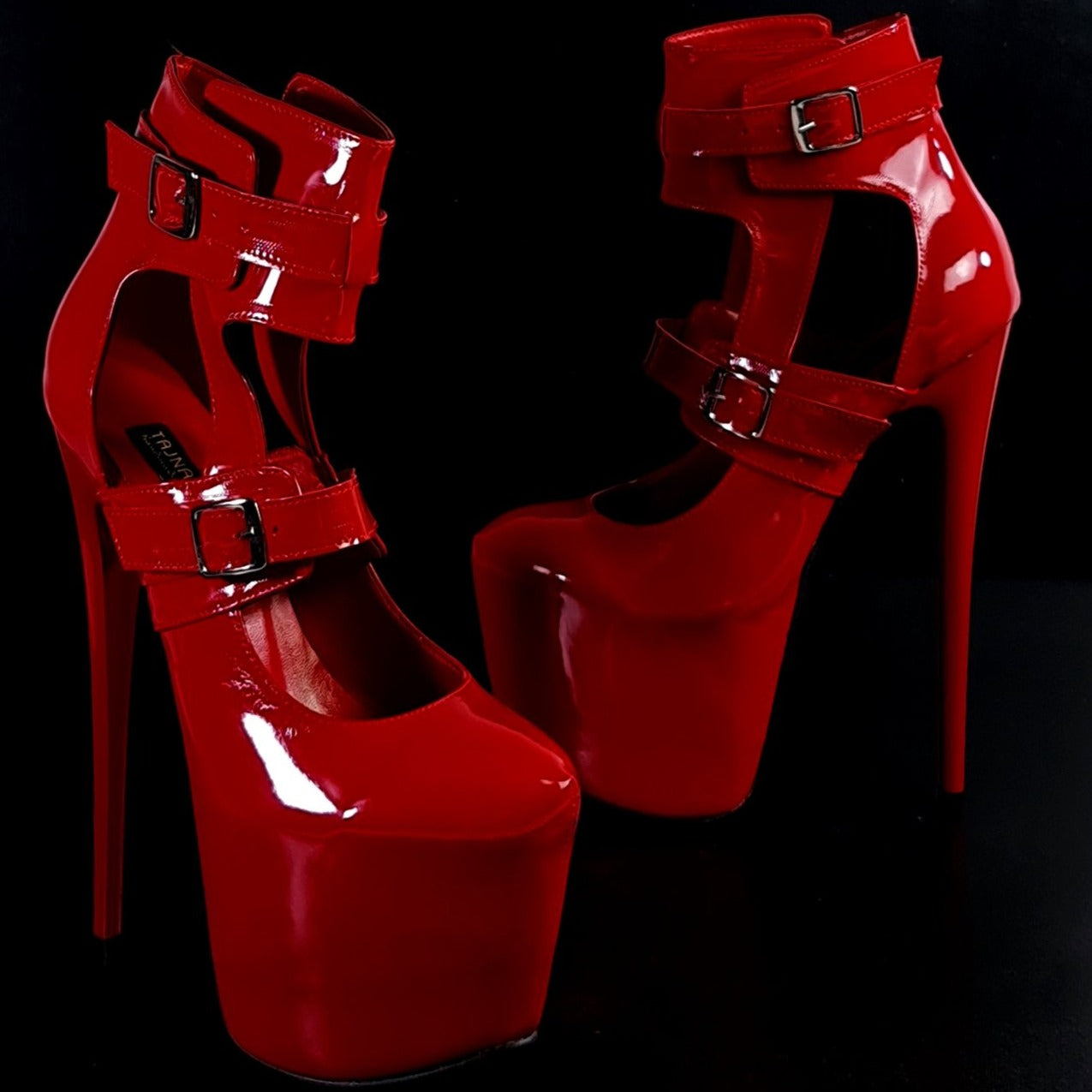 Double Belted Ankle Cut Heels Tajna Club