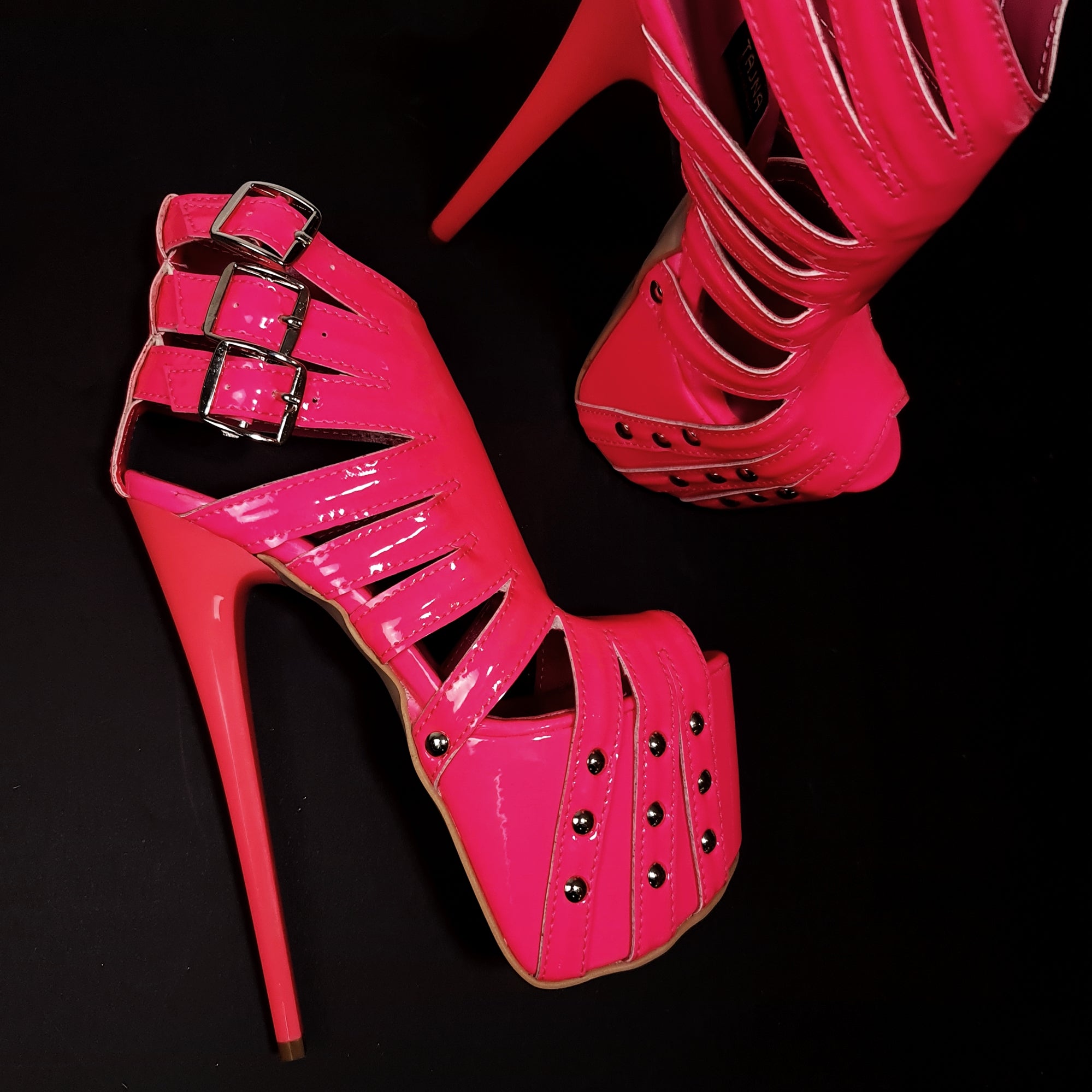 TED BAKER ELVENA Neon Pink/ Gold Suede Evening Court Shoes/Heels Size Uk8  Eur41 £44.99 - PicClick UK