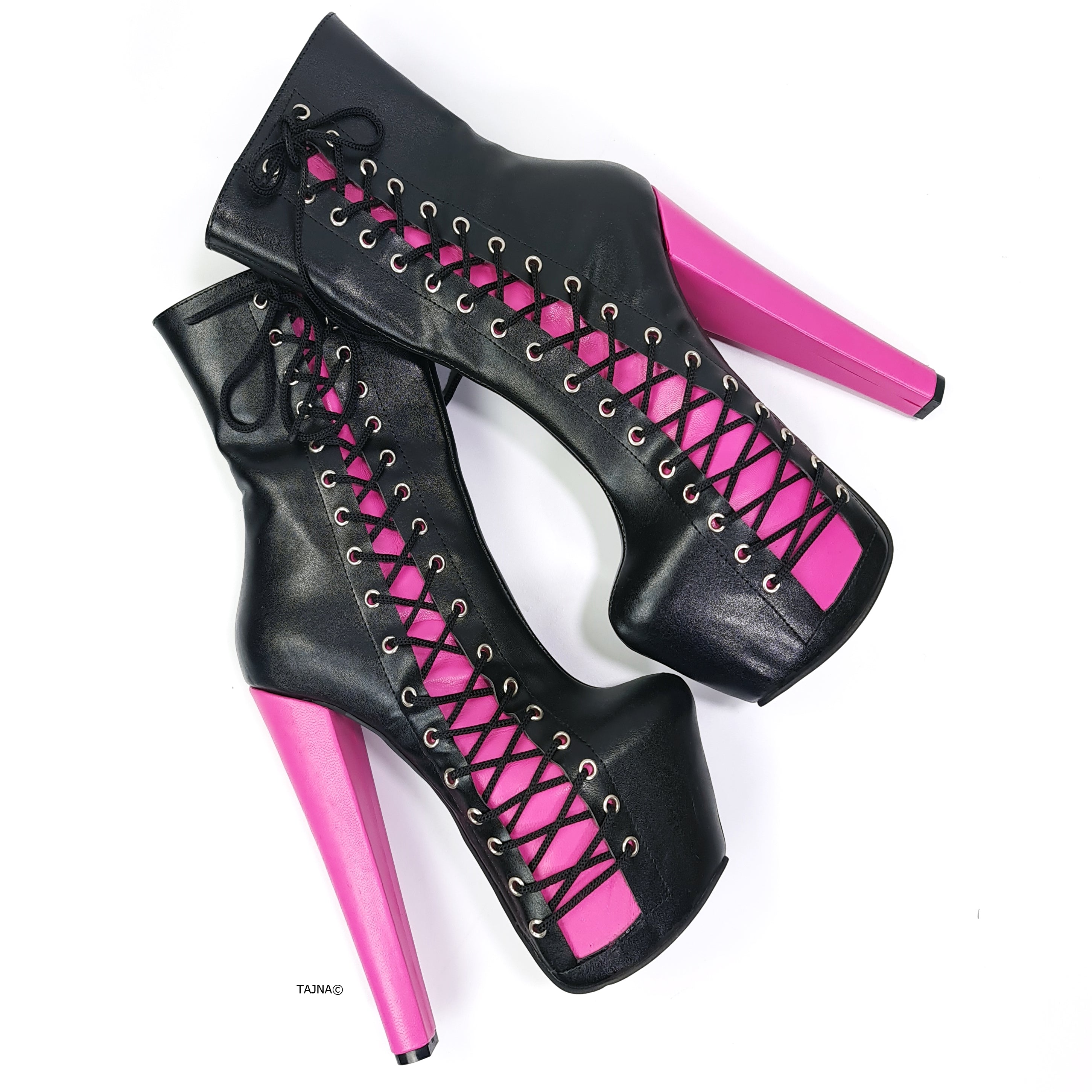 Sexy black high heel boots shop