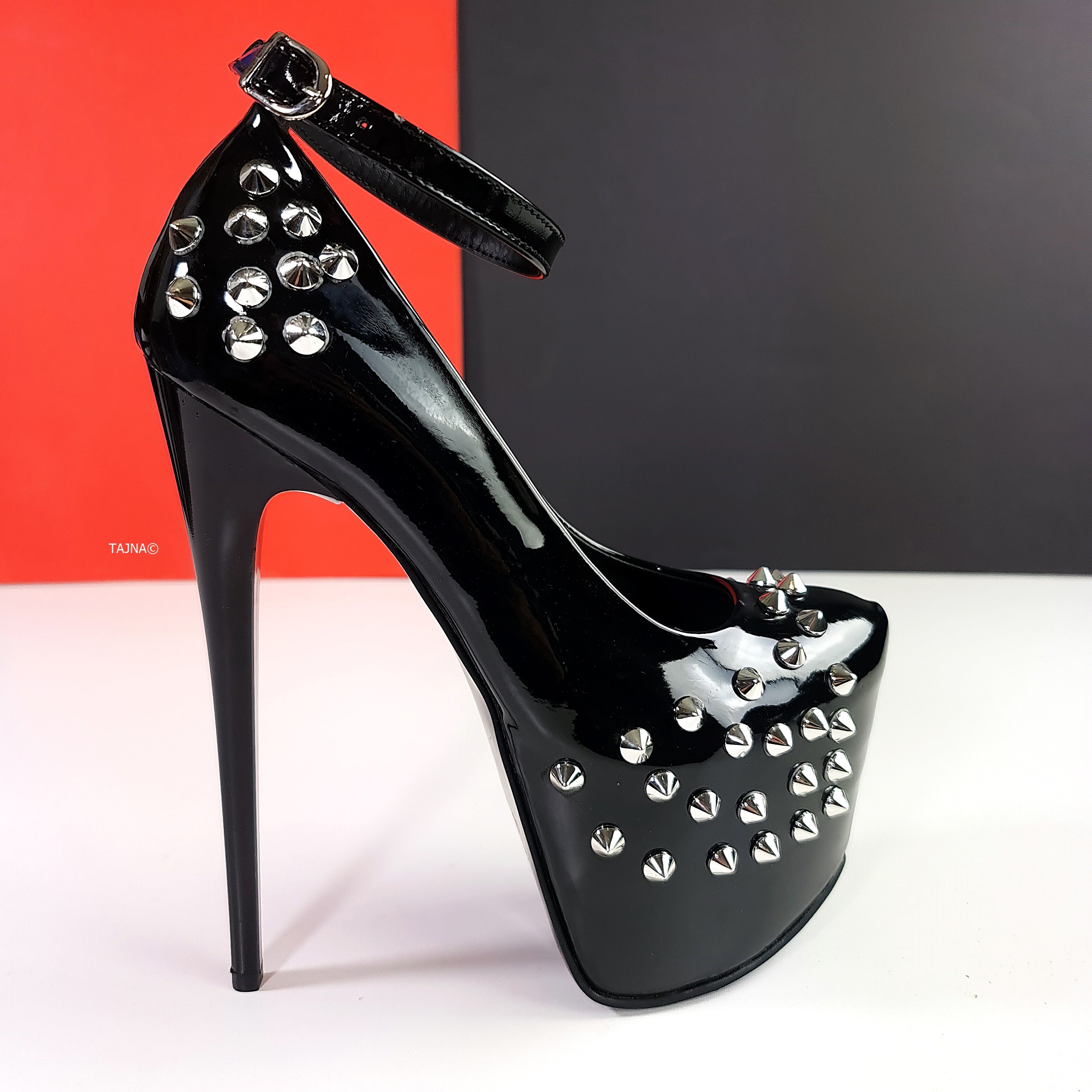 Hades ZETTA Spiked Black Pumps Short & Long Spikes High Molded Heels &  Platforms | eBay