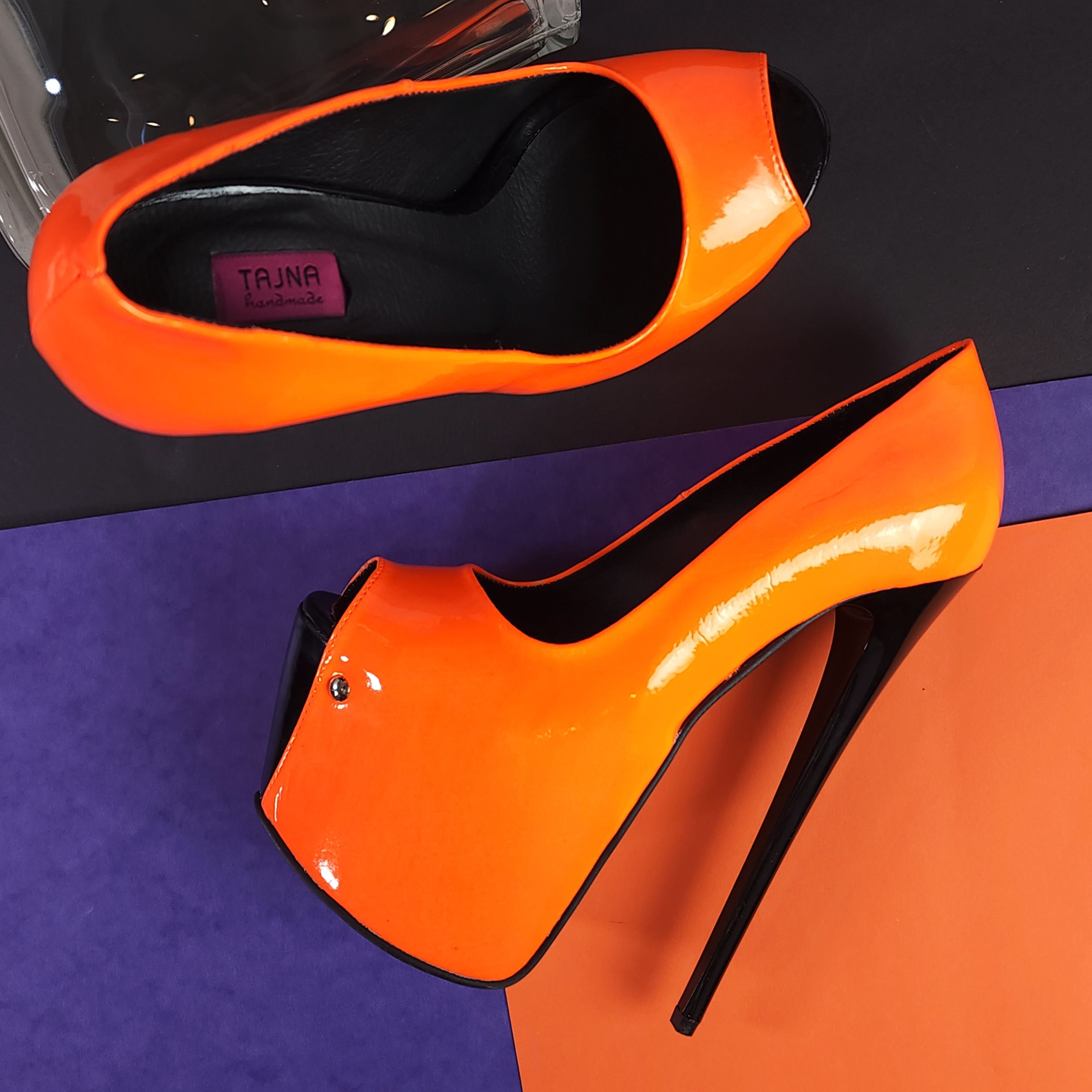Orange and black pumps outlet