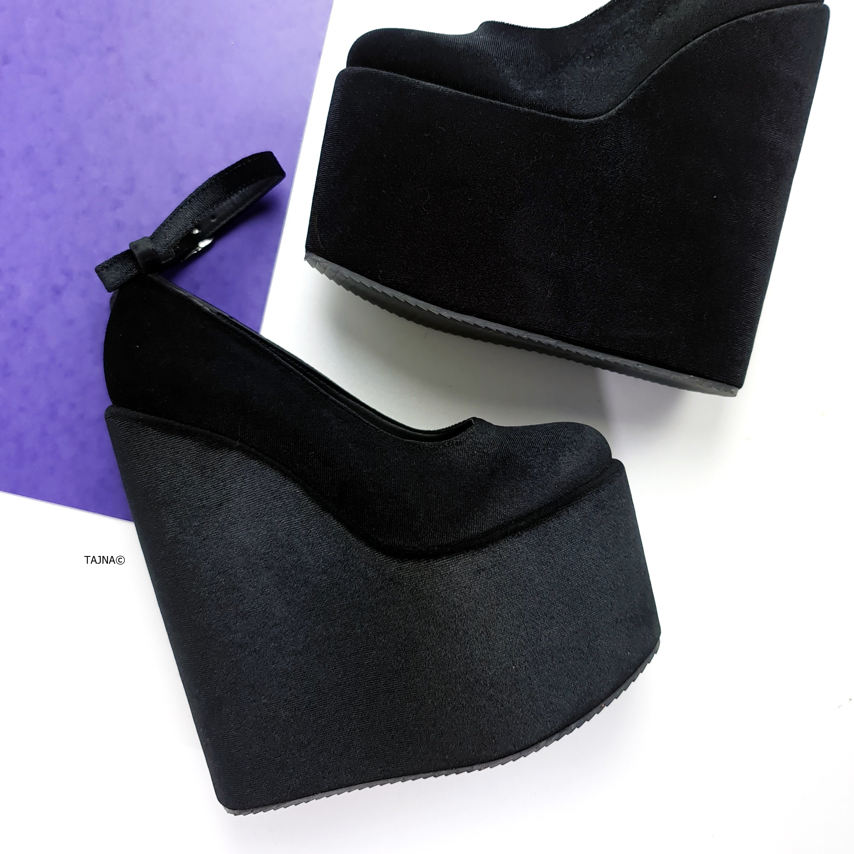 Black velvet wedges new arrivals