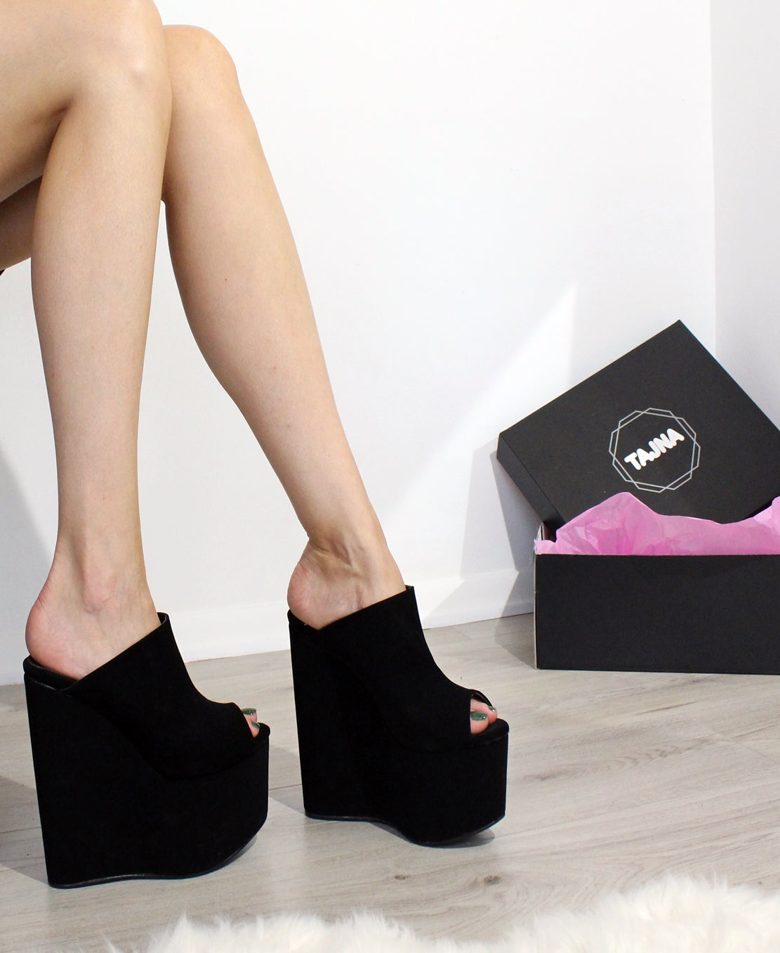 Wedge mules online shoes