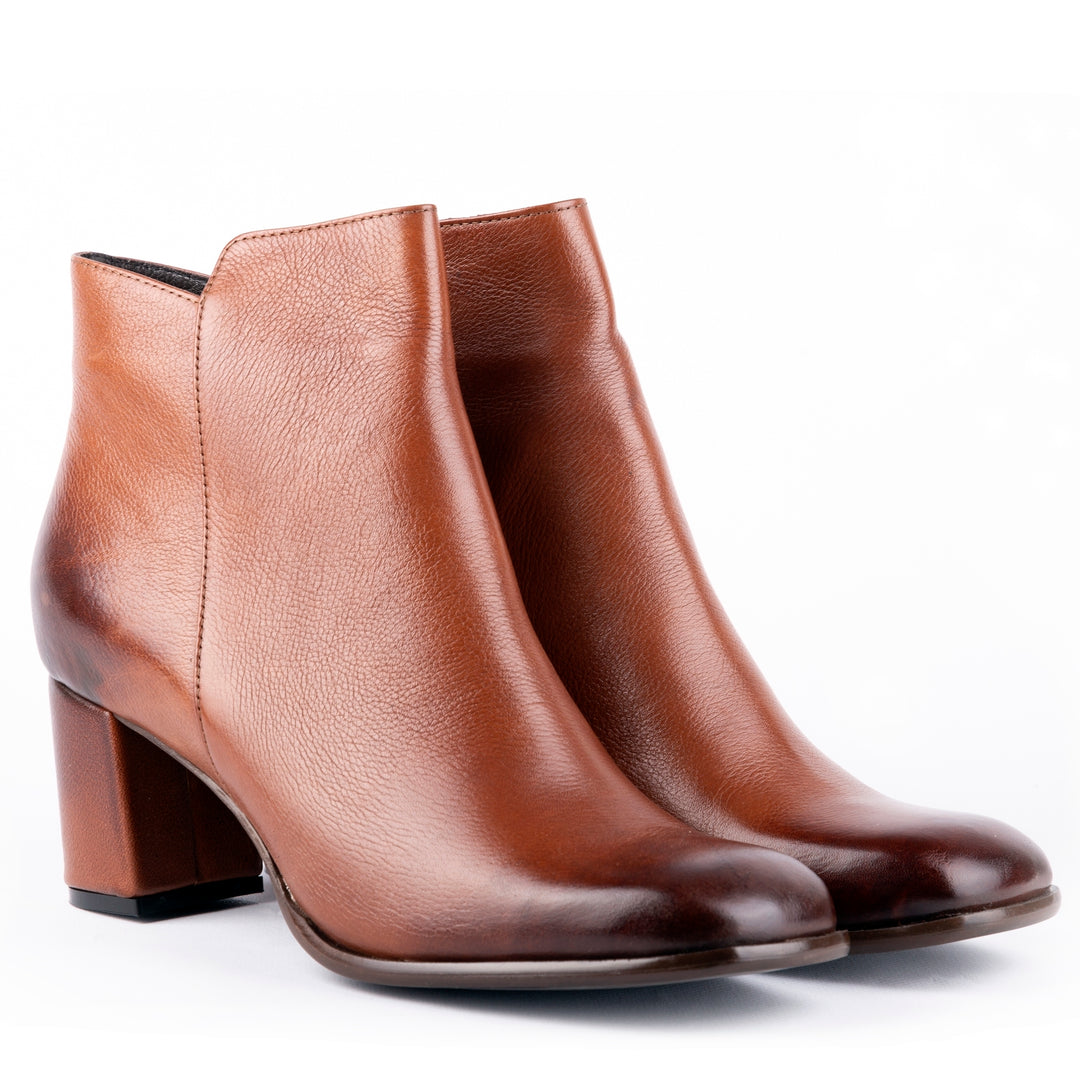 Norma - Ankle Cut Leather Booties