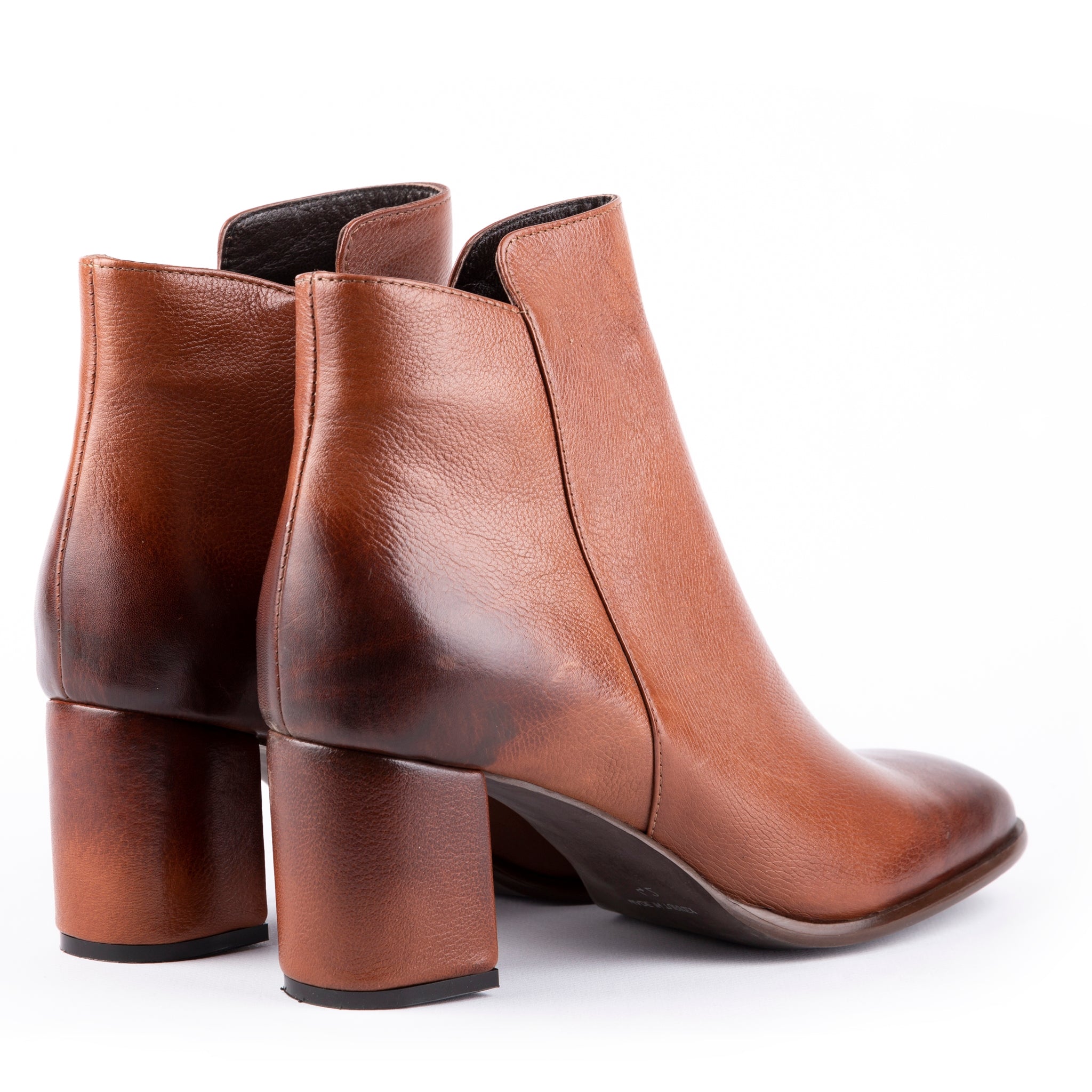 Norma - Ankle Cut Leather Booties