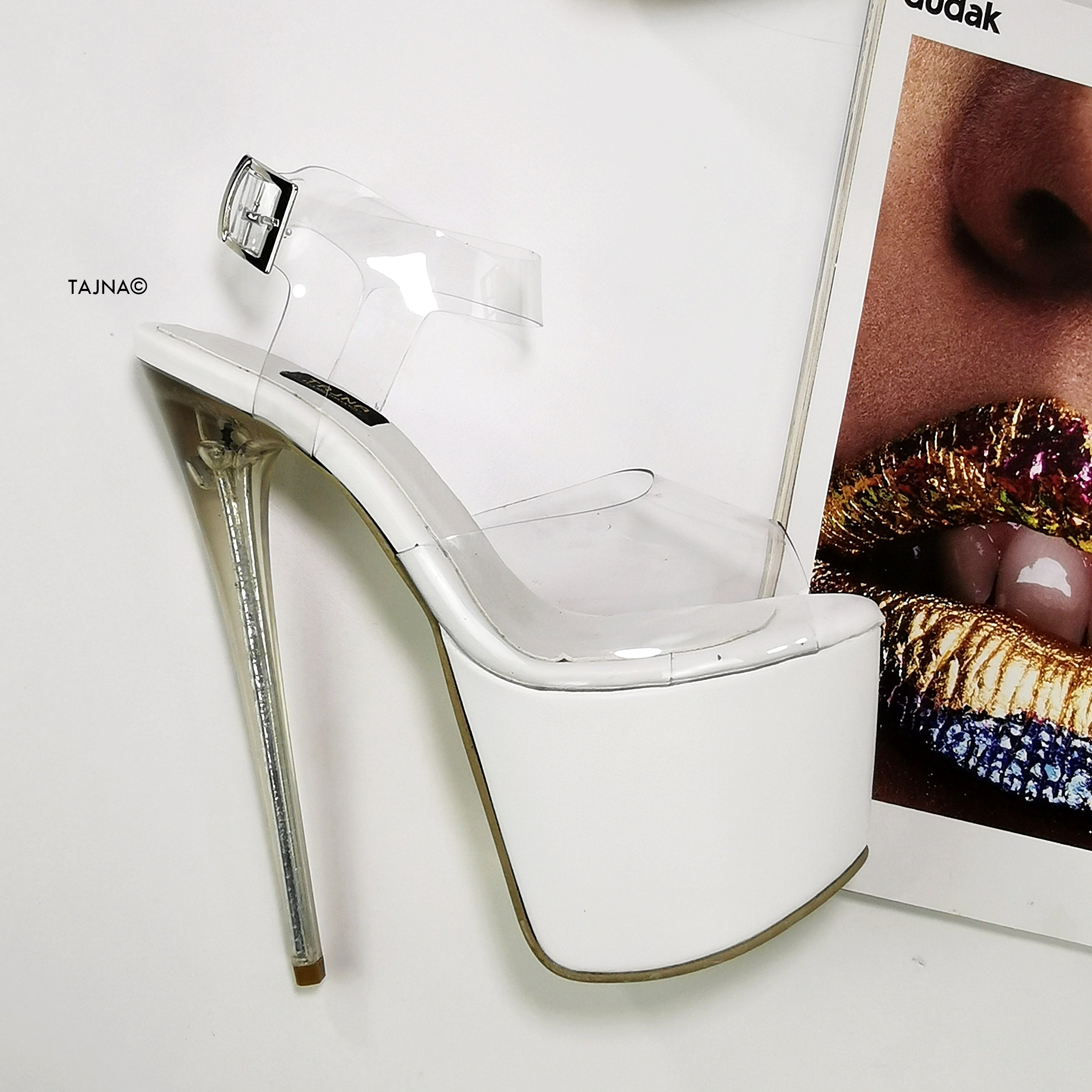 Buy Transparent Heels Gold online | Lazada.com.ph